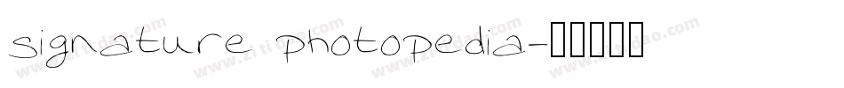 signature photopedia字体转换